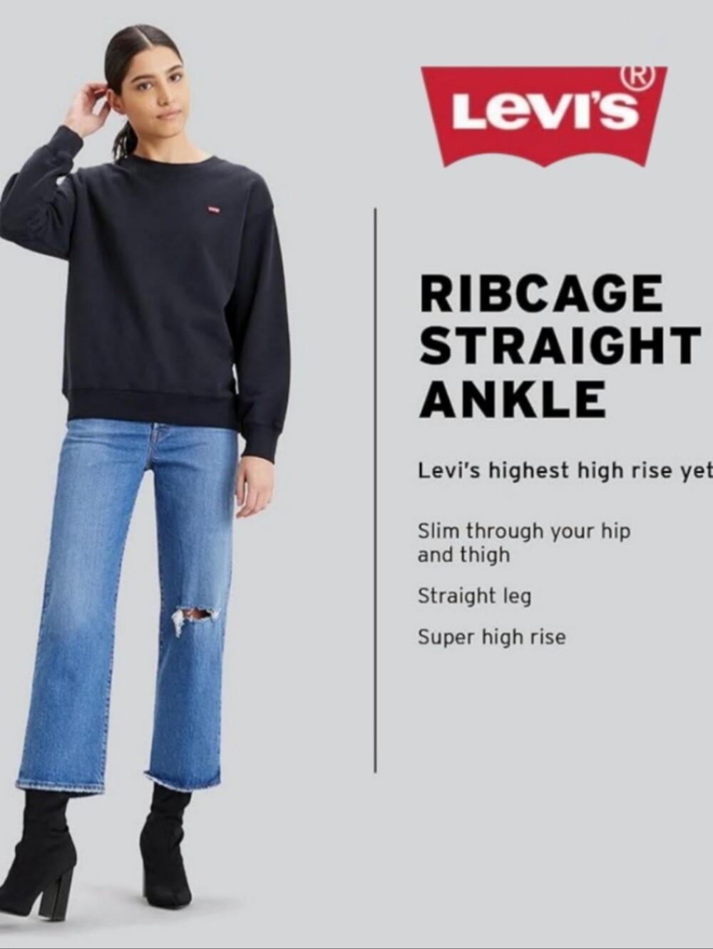 Levi's Ribcage Straight Ankle Jeans 27
